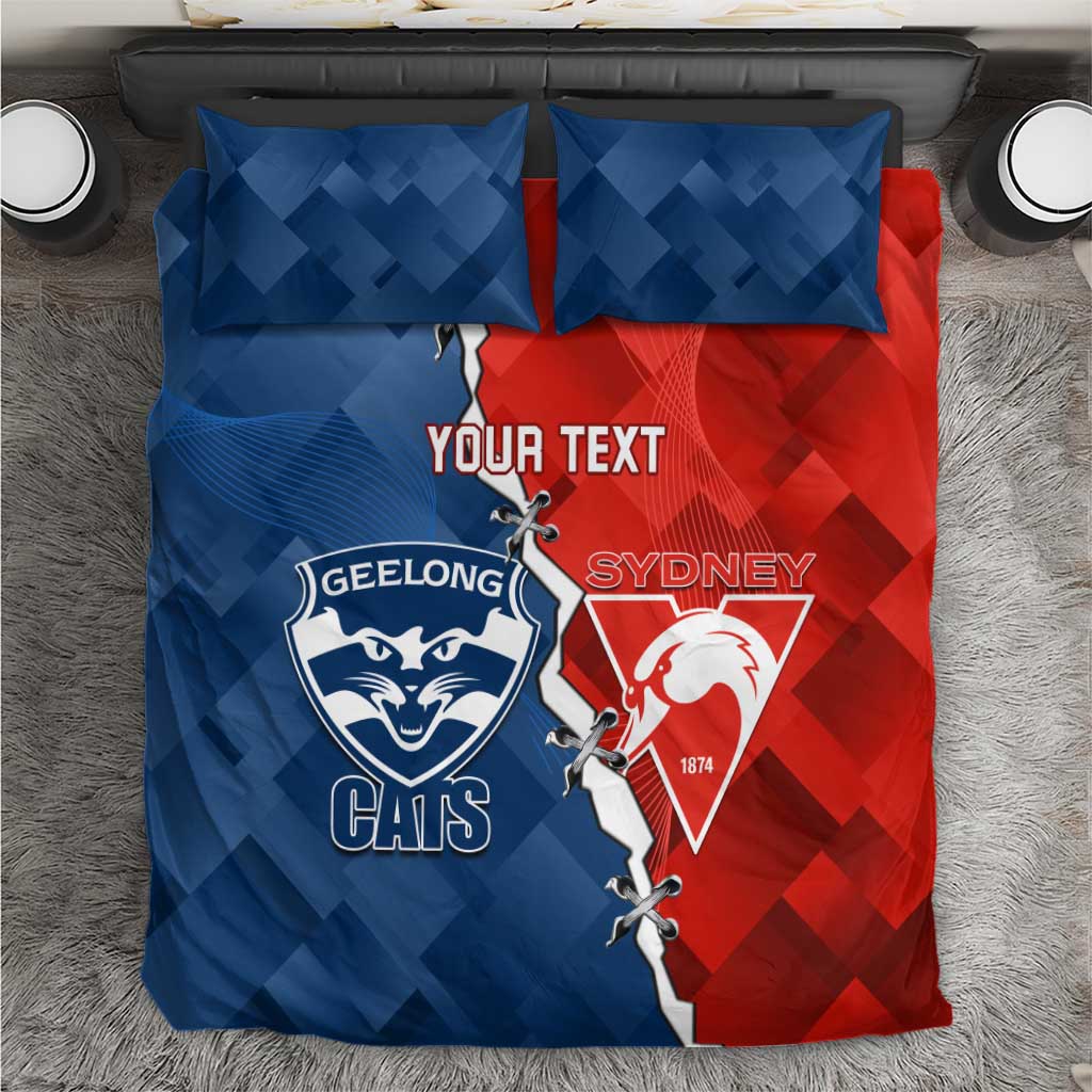 Custom Swans And Cats Football Bedding Set 2024 Together Dynamic Version