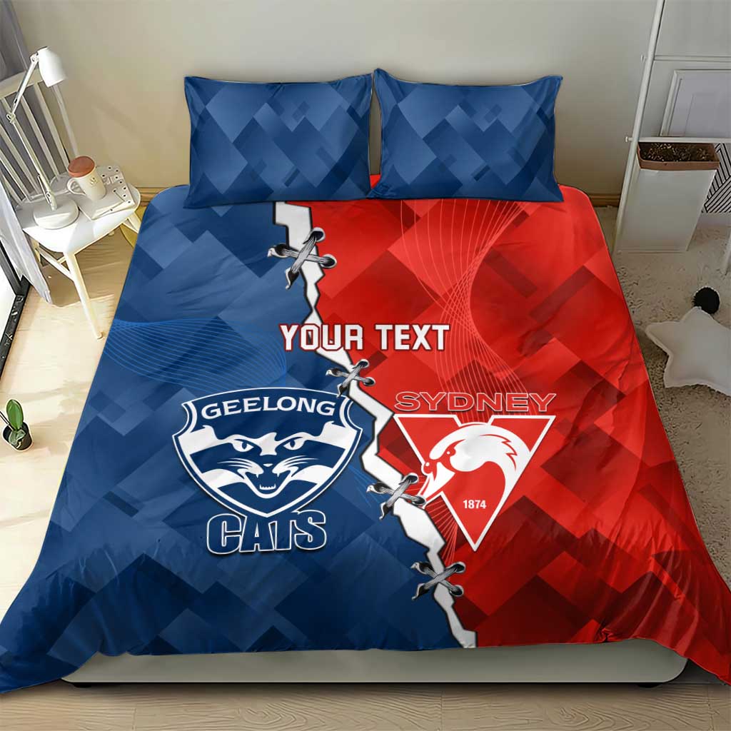 Custom Swans And Cats Football Bedding Set 2024 Together Dynamic Version