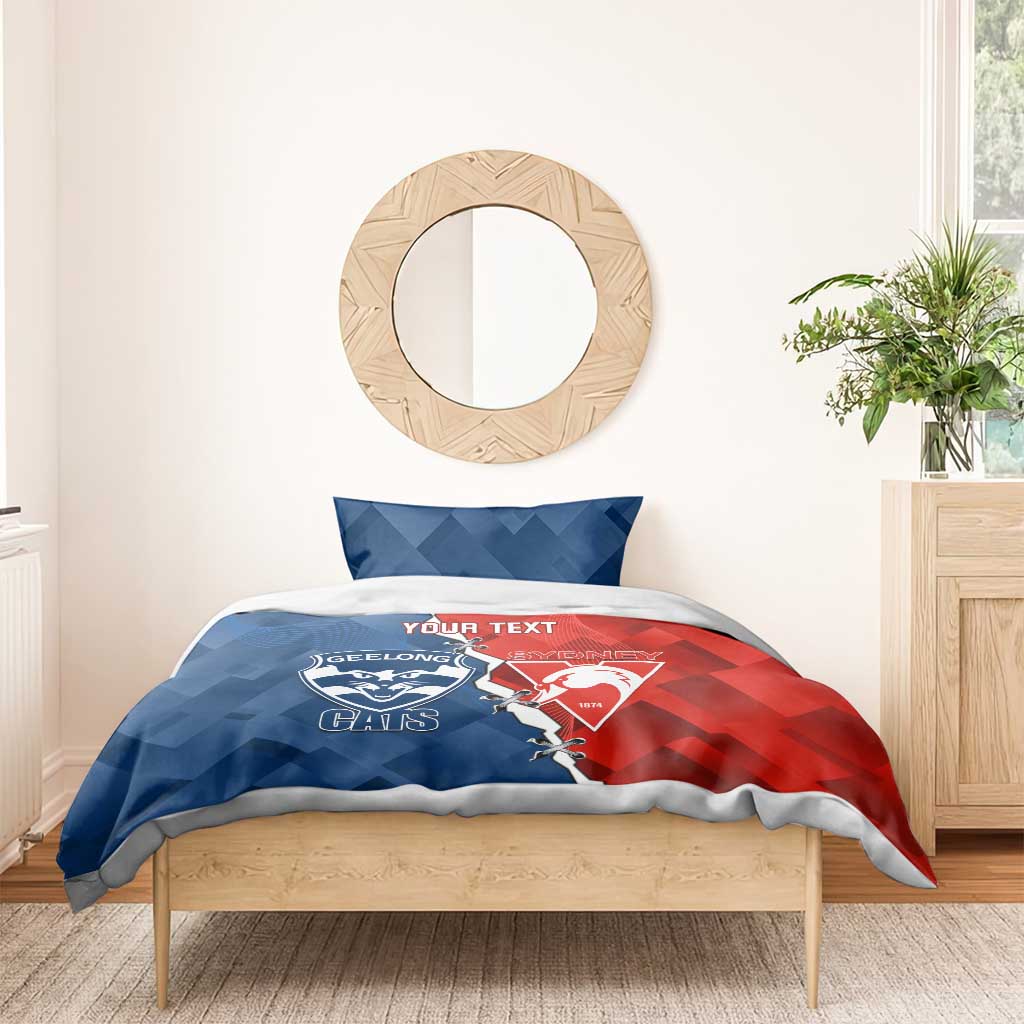 Custom Swans And Cats Football Bedding Set 2024 Together Dynamic Version