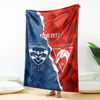 Custom Swans And Cats Football Blanket 2024 Together Dynamic Version
