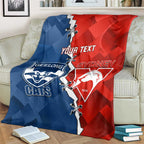 Custom Swans And Cats Football Blanket 2024 Together Dynamic Version