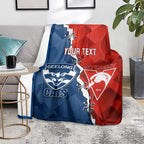 Custom Swans And Cats Football Blanket 2024 Together Dynamic Version
