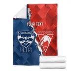 Custom Swans And Cats Football Blanket 2024 Together Dynamic Version