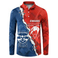 Custom Swans And Cats Football Button Sweatshirt 2024 Together Dynamic Version