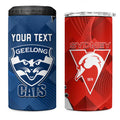 Custom Swans And Cats Football 4 in 1 Can Cooler Tumbler 2024 Together Dynamic Version