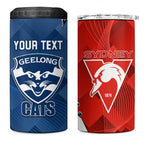Custom Swans And Cats Football 4 in 1 Can Cooler Tumbler 2024 Together Dynamic Version