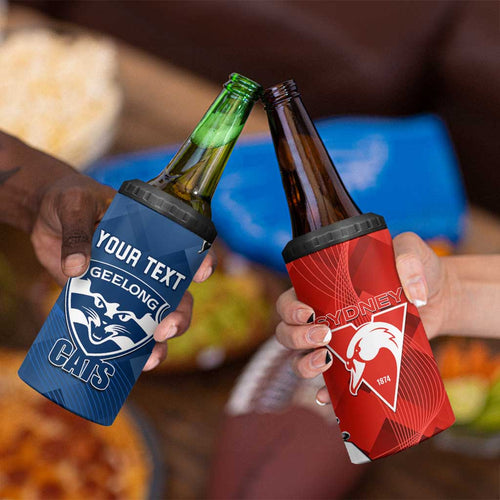 Custom Swans And Cats Football 4 in 1 Can Cooler Tumbler 2024 Together Dynamic Version