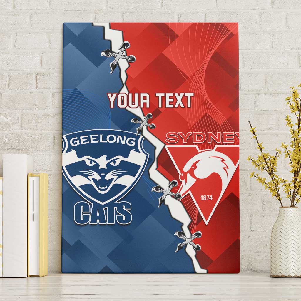 Custom Swans And Cats Football Canvas Wall Art 2024 Together Dynamic Version
