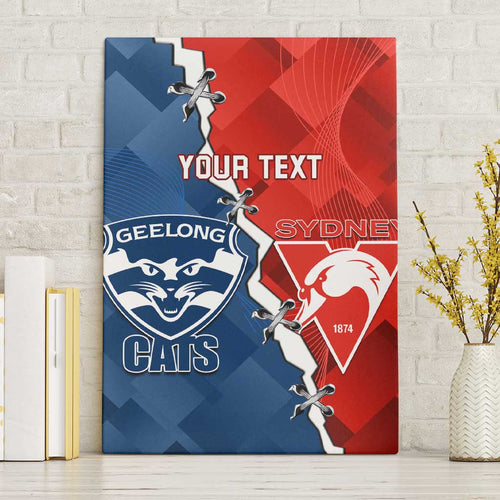 Custom Swans And Cats Football Canvas Wall Art 2024 Together Dynamic Version