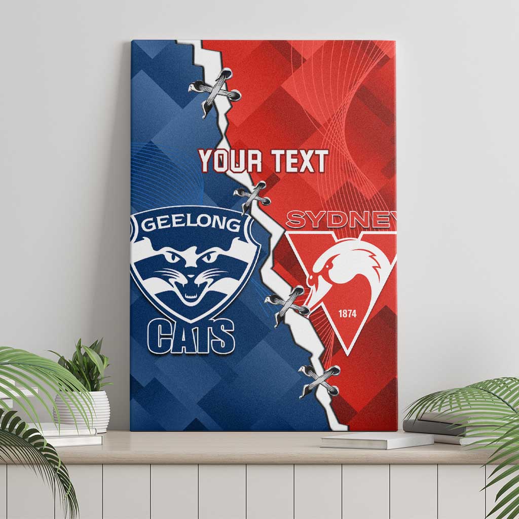 Custom Swans And Cats Football Canvas Wall Art 2024 Together Dynamic Version