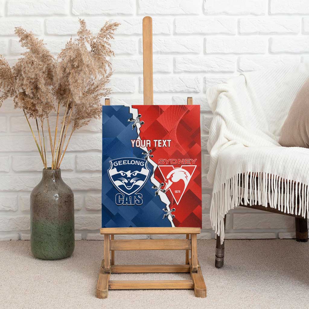 Custom Swans And Cats Football Canvas Wall Art 2024 Together Dynamic Version