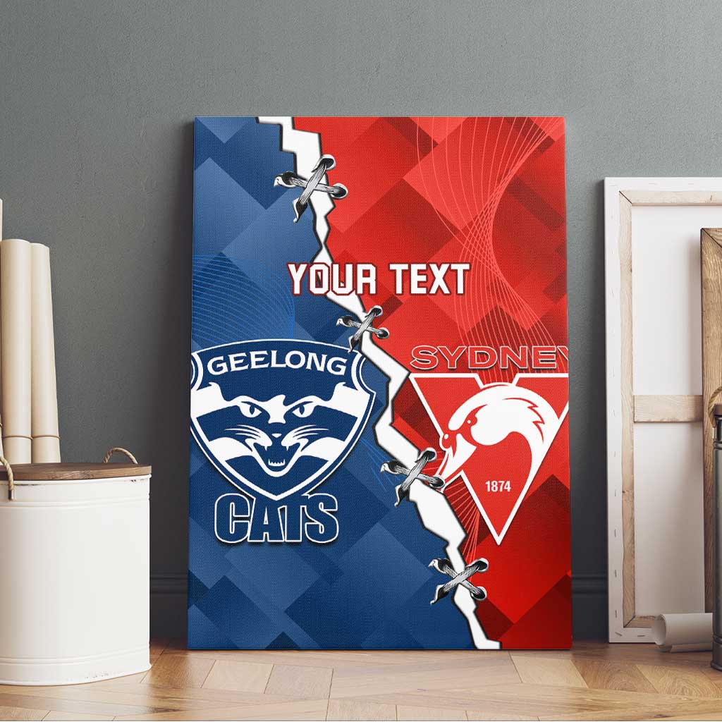 Custom Swans And Cats Football Canvas Wall Art 2024 Together Dynamic Version