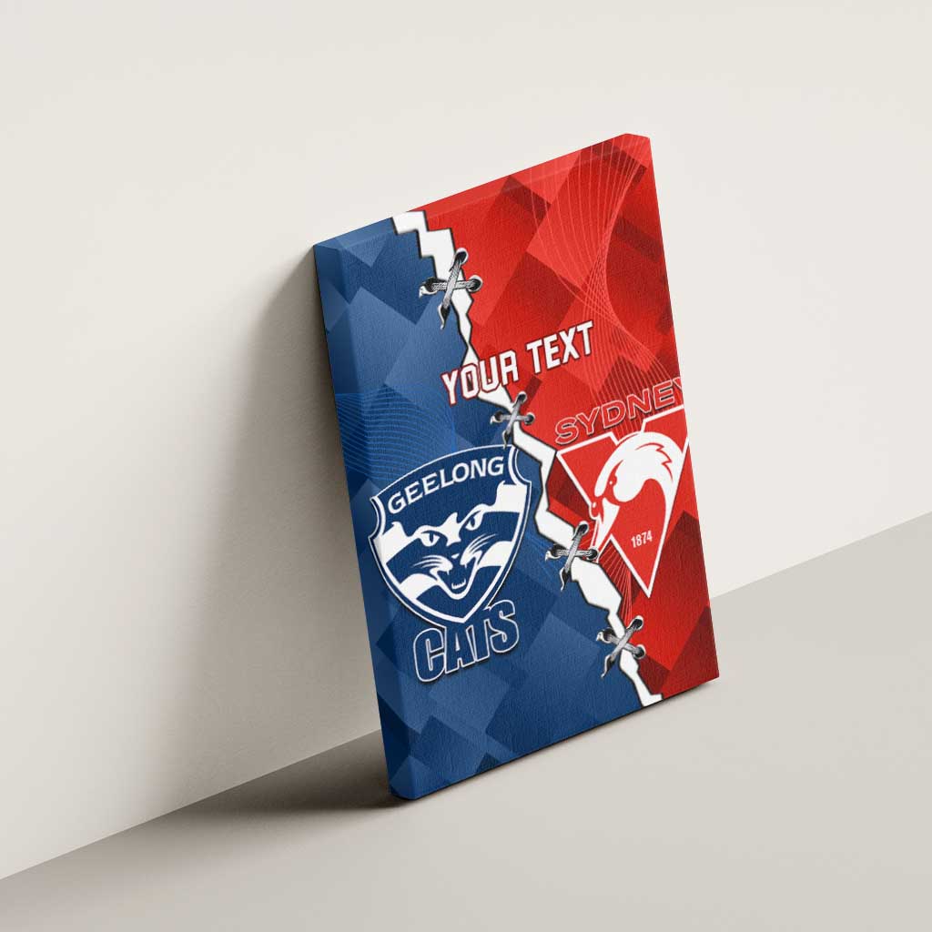 Custom Swans And Cats Football Canvas Wall Art 2024 Together Dynamic Version