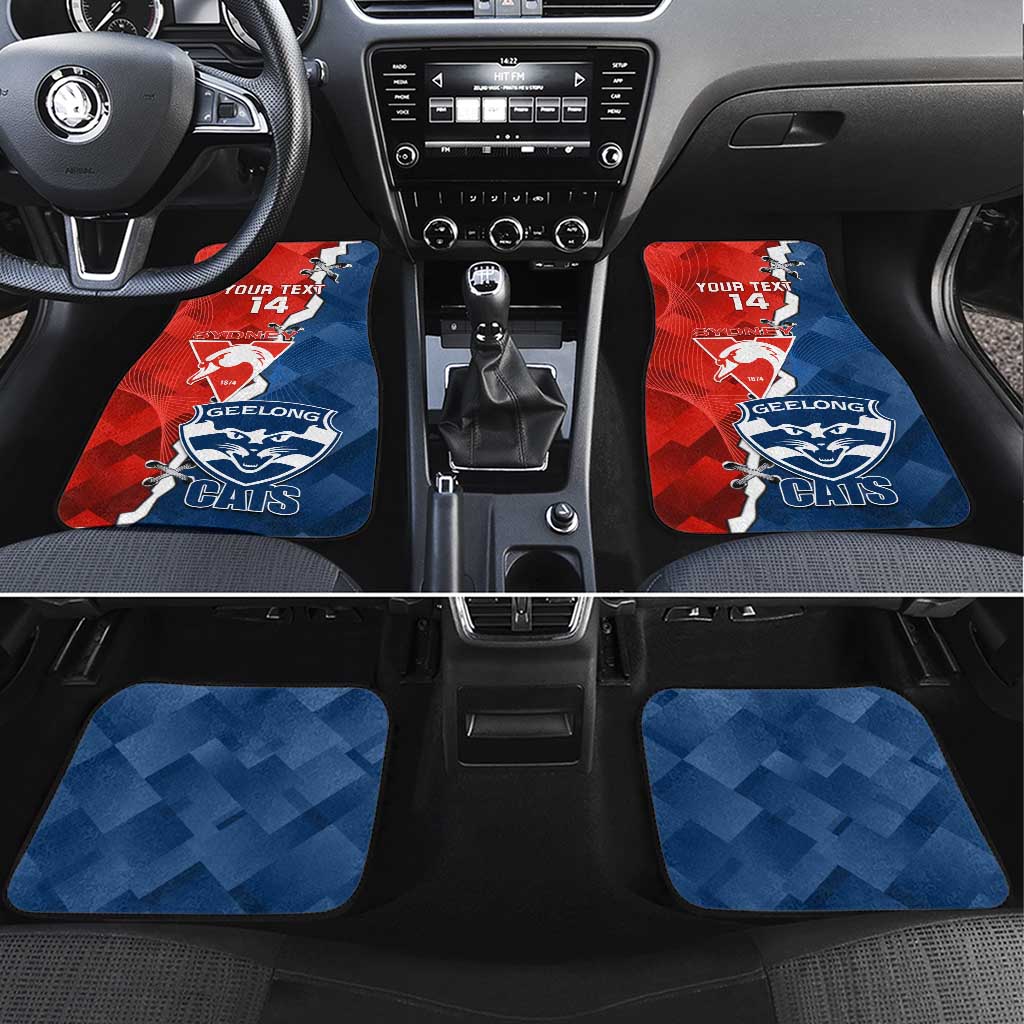Custom Swans And Cats Football Car Mats 2024 Together Dynamic Version
