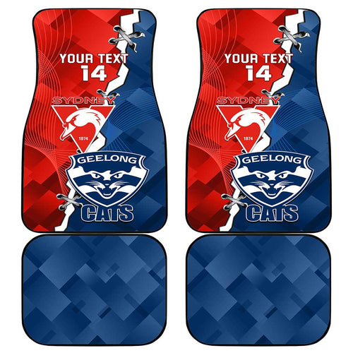 Custom Swans And Cats Football Car Mats 2024 Together Dynamic Version
