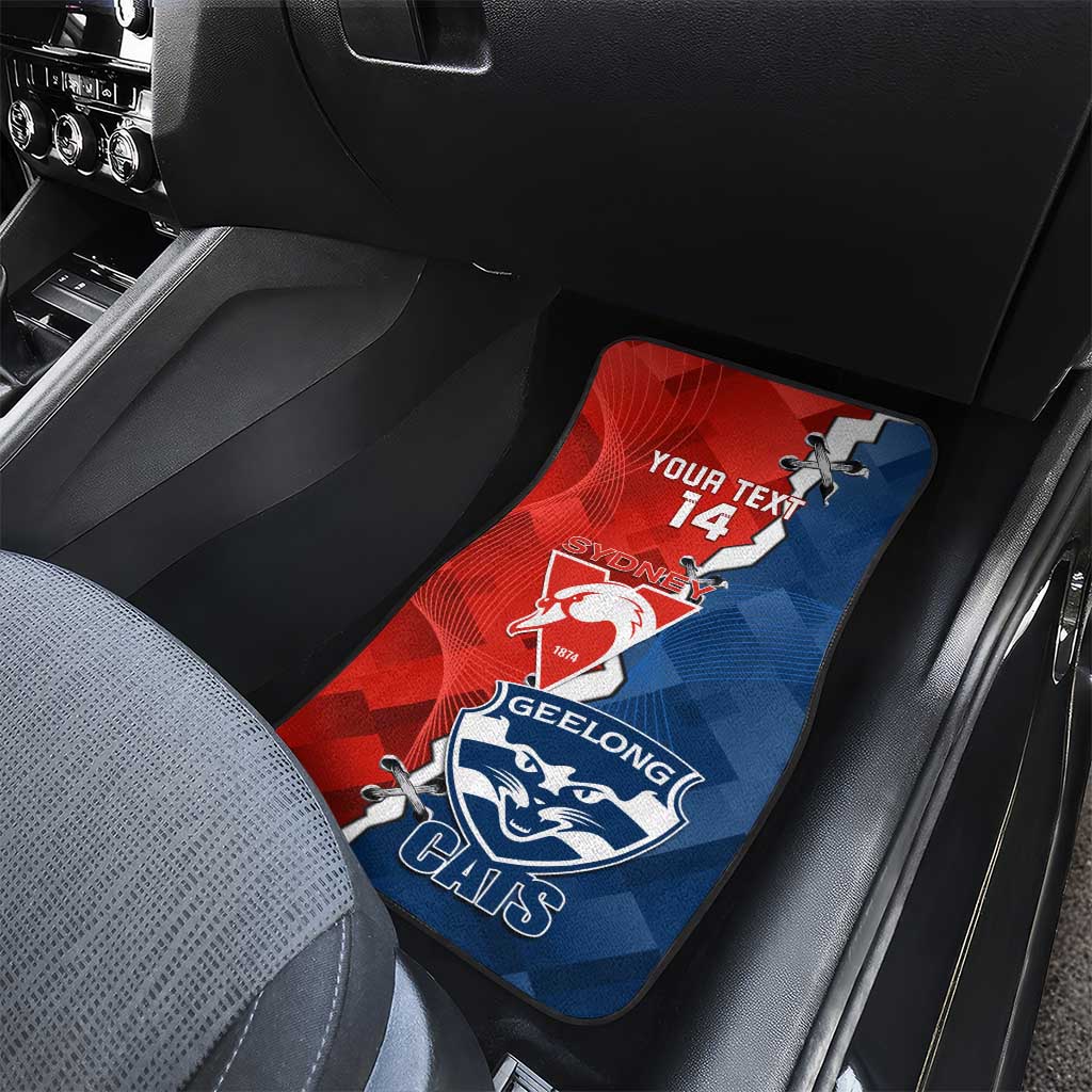 Custom Swans And Cats Football Car Mats 2024 Together Dynamic Version