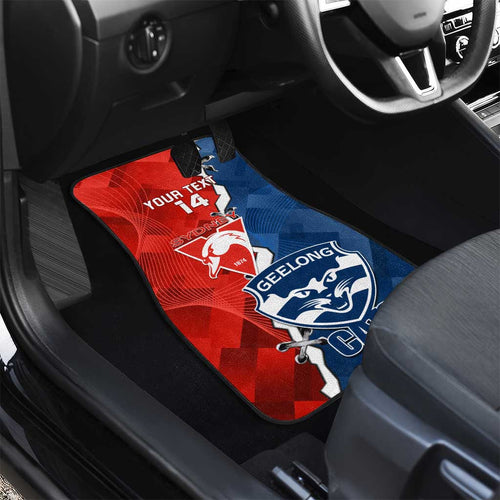 Custom Swans And Cats Football Car Mats 2024 Together Dynamic Version