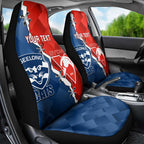 Custom Swans And Cats Football Car Seat Cover 2024 Together Dynamic Version
