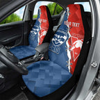 Custom Swans And Cats Football Car Seat Cover 2024 Together Dynamic Version