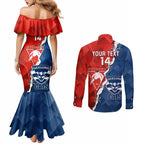 Custom Swans And Cats Football Couples Matching Mermaid Dress and Long Sleeve Button Shirt 2024 Together Dynamic Version