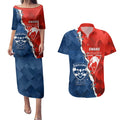 Custom Swans And Cats Football Couples Matching Puletasi and Hawaiian Shirt 2024 Together Dynamic Version