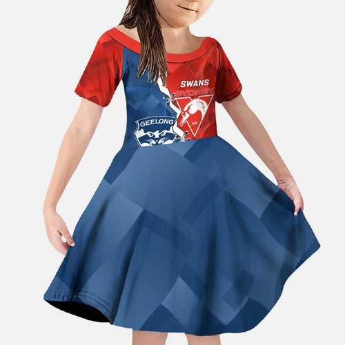Custom Swans And Cats Football Family Matching Off Shoulder Maxi Dress and Hawaiian Shirt 2024 Together Dynamic Version