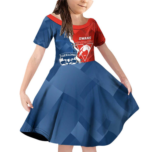 Custom Swans And Cats Football Family Matching Off Shoulder Short Dress and Hawaiian Shirt 2024 Together Dynamic Version