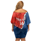 Custom Swans And Cats Football Family Matching Off Shoulder Short Dress and Hawaiian Shirt 2024 Together Dynamic Version