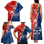 Custom Swans And Cats Football Family Matching Tank Maxi Dress and Hawaiian Shirt 2024 Together Dynamic Version