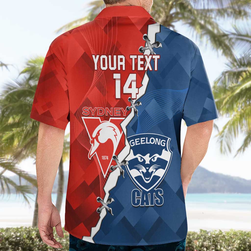 Custom Swans And Cats Football Hawaiian Shirt 2024 Together Dynamic Version