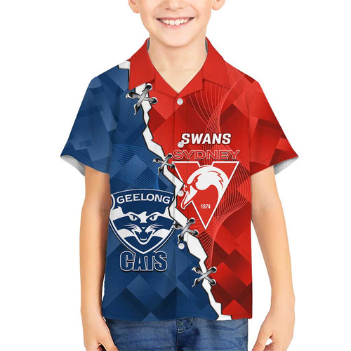 Custom Swans And Cats Football Hawaiian Shirt 2024 Together Dynamic Version