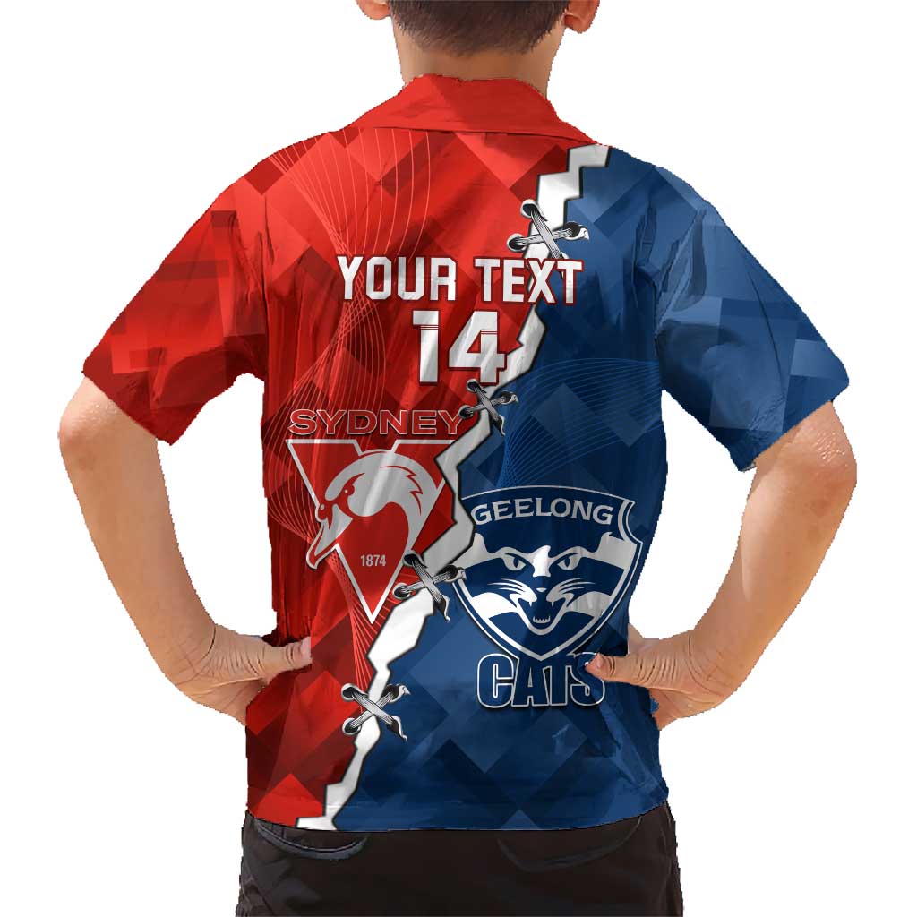Custom Swans And Cats Football Hawaiian Shirt 2024 Together Dynamic Version