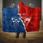 Custom Swans And Cats Football Hooded Blanket 2024 Together Dynamic Version