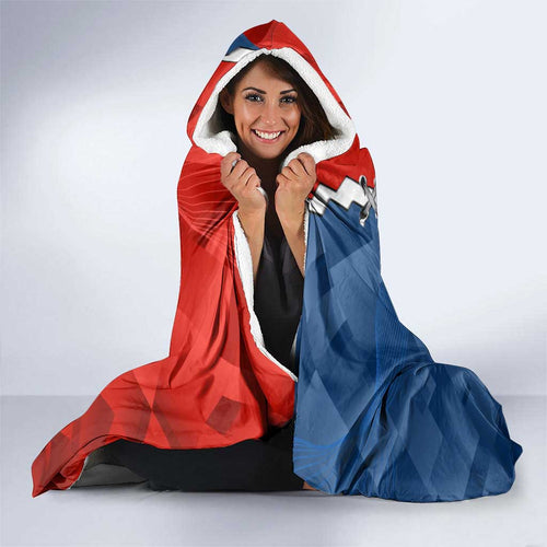 Custom Swans And Cats Football Hooded Blanket 2024 Together Dynamic Version