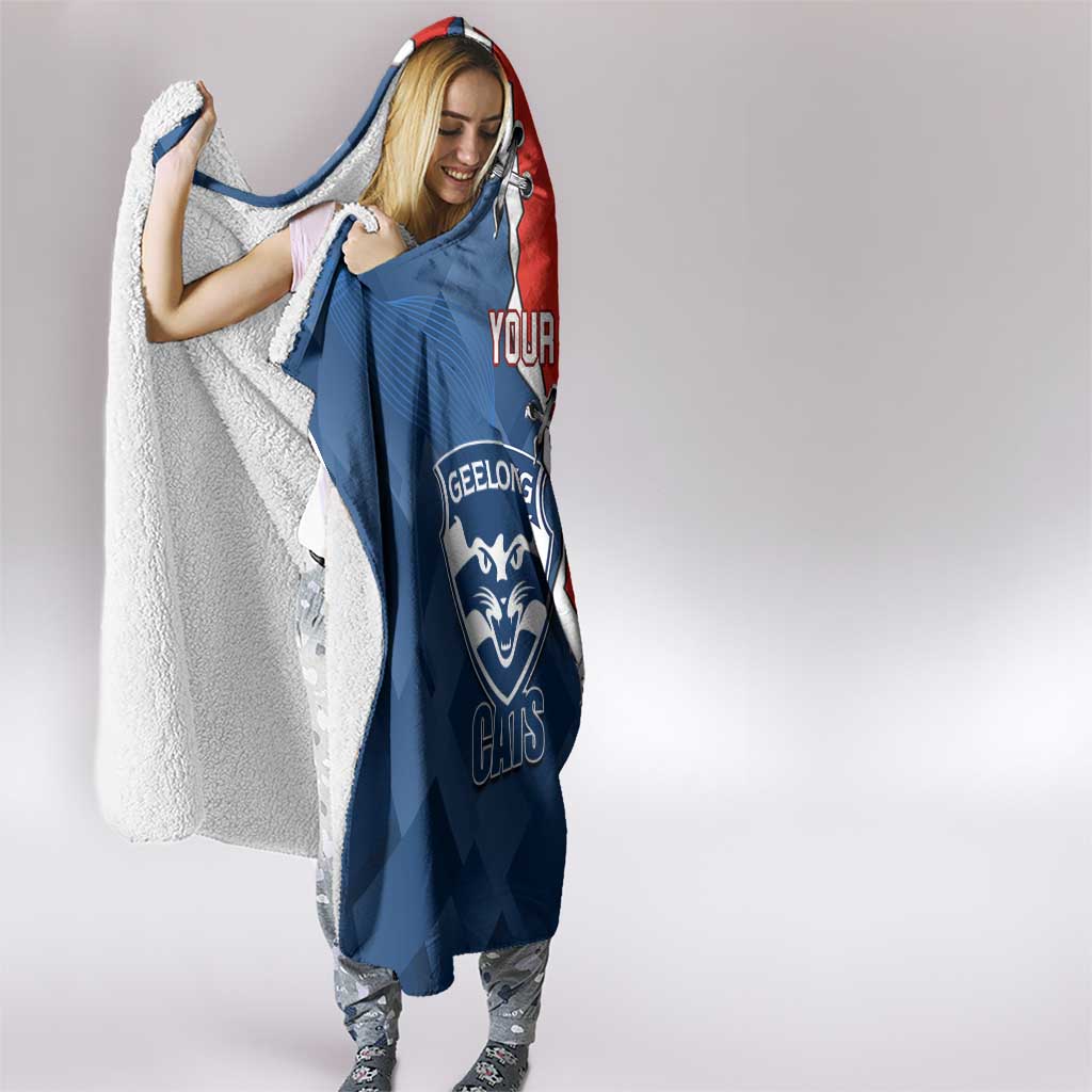 Custom Swans And Cats Football Hooded Blanket 2024 Together Dynamic Version