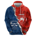 Custom Swans And Cats Football Hoodie 2024 Together Dynamic Version