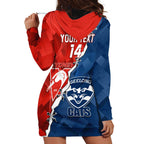 Custom Swans And Cats Football Hoodie Dress 2024 Together Dynamic Version