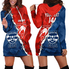 Custom Swans And Cats Football Hoodie Dress 2024 Together Dynamic Version