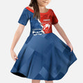 Custom Swans And Cats Football Kid Short Sleeve Dress 2024 Together Dynamic Version