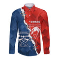 Custom Swans And Cats Football Long Sleeve Button Shirt 2024 Together Dynamic Version