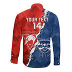 Custom Swans And Cats Football Long Sleeve Button Shirt 2024 Together Dynamic Version