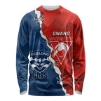 Custom Swans And Cats Football Long Sleeve Shirt 2024 Together Dynamic Version