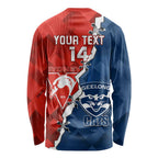 Custom Swans And Cats Football Long Sleeve Shirt 2024 Together Dynamic Version