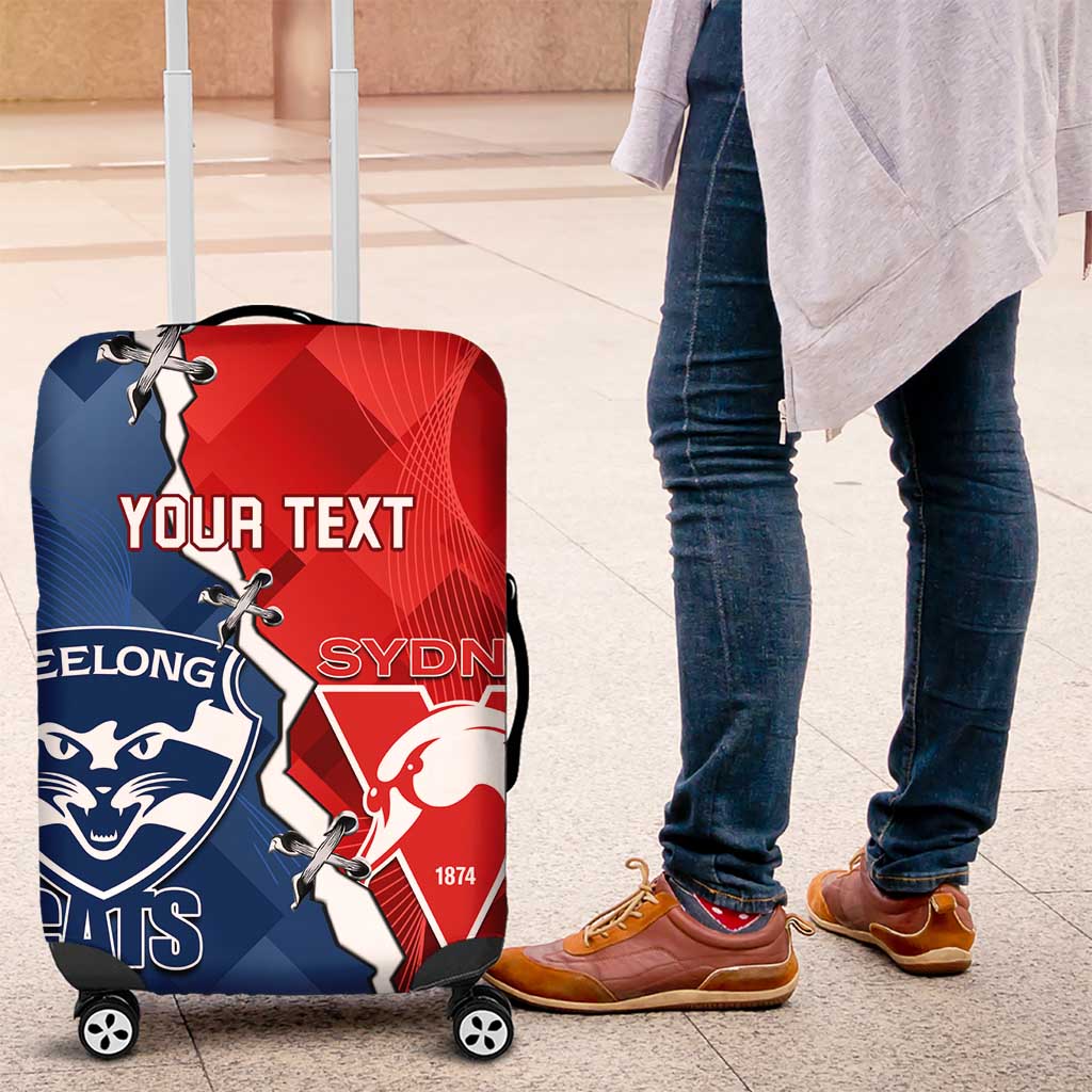 Custom Swans And Cats Football Luggage Cover 2024 Together Dynamic Version