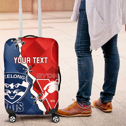 Custom Swans And Cats Football Luggage Cover 2024 Together Dynamic Version