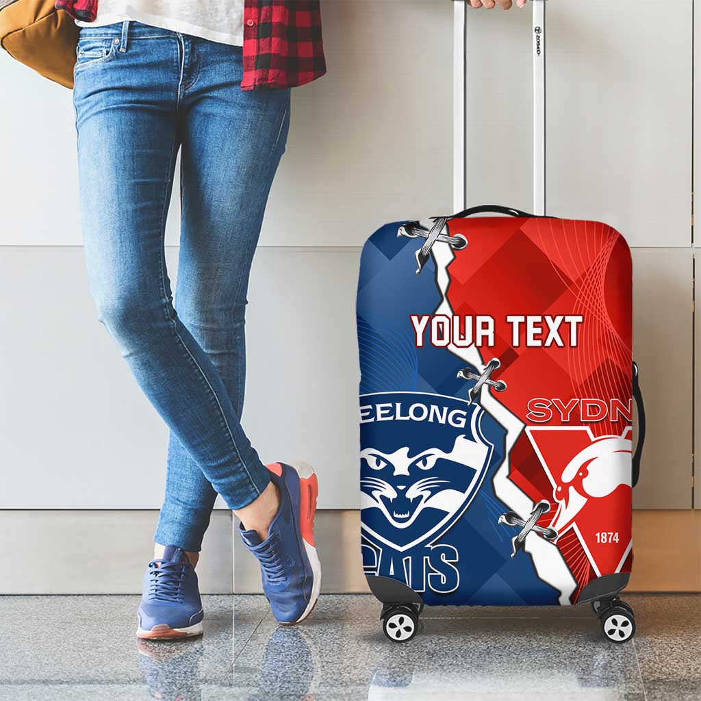 Custom Swans And Cats Football Luggage Cover 2024 Together Dynamic Version