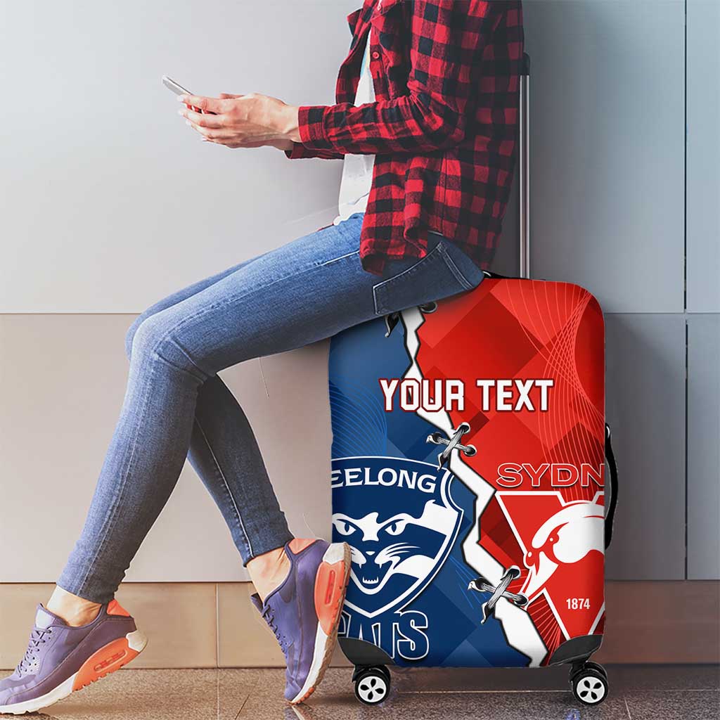 Custom Swans And Cats Football Luggage Cover 2024 Together Dynamic Version