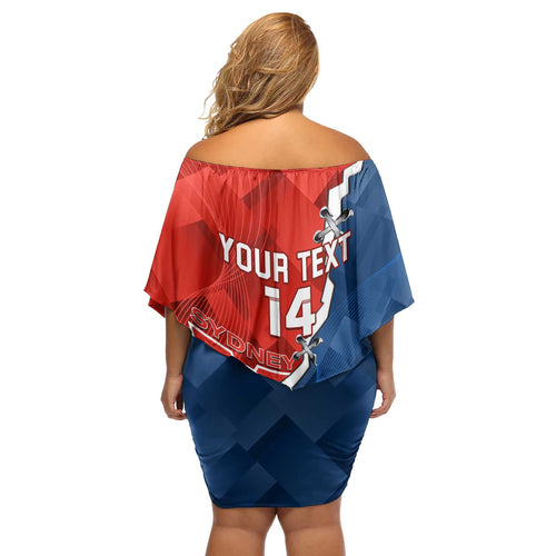 Custom Swans And Cats Football Off Shoulder Short Dress 2024 Together Dynamic Version