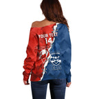 Custom Swans And Cats Football Off Shoulder Sweater 2024 Together Dynamic Version