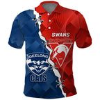 Custom Swans And Cats Football Polo Shirt 2024 Together Dynamic Version